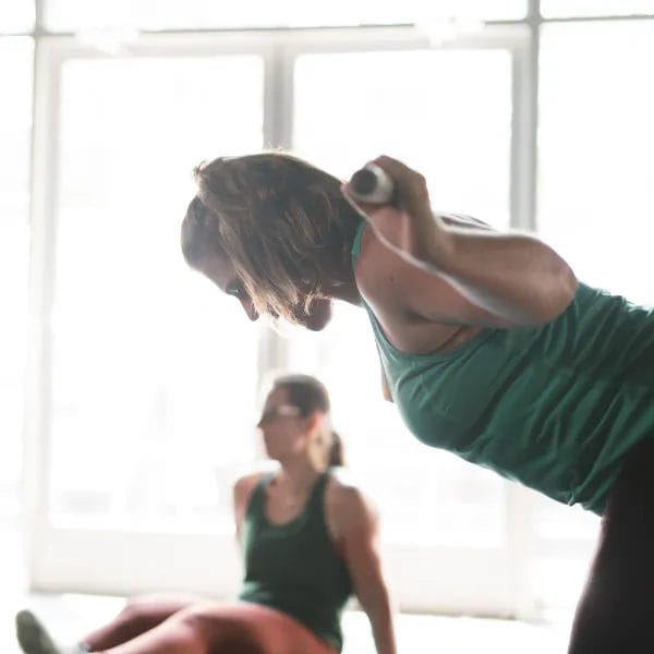 Woman lifting barbell