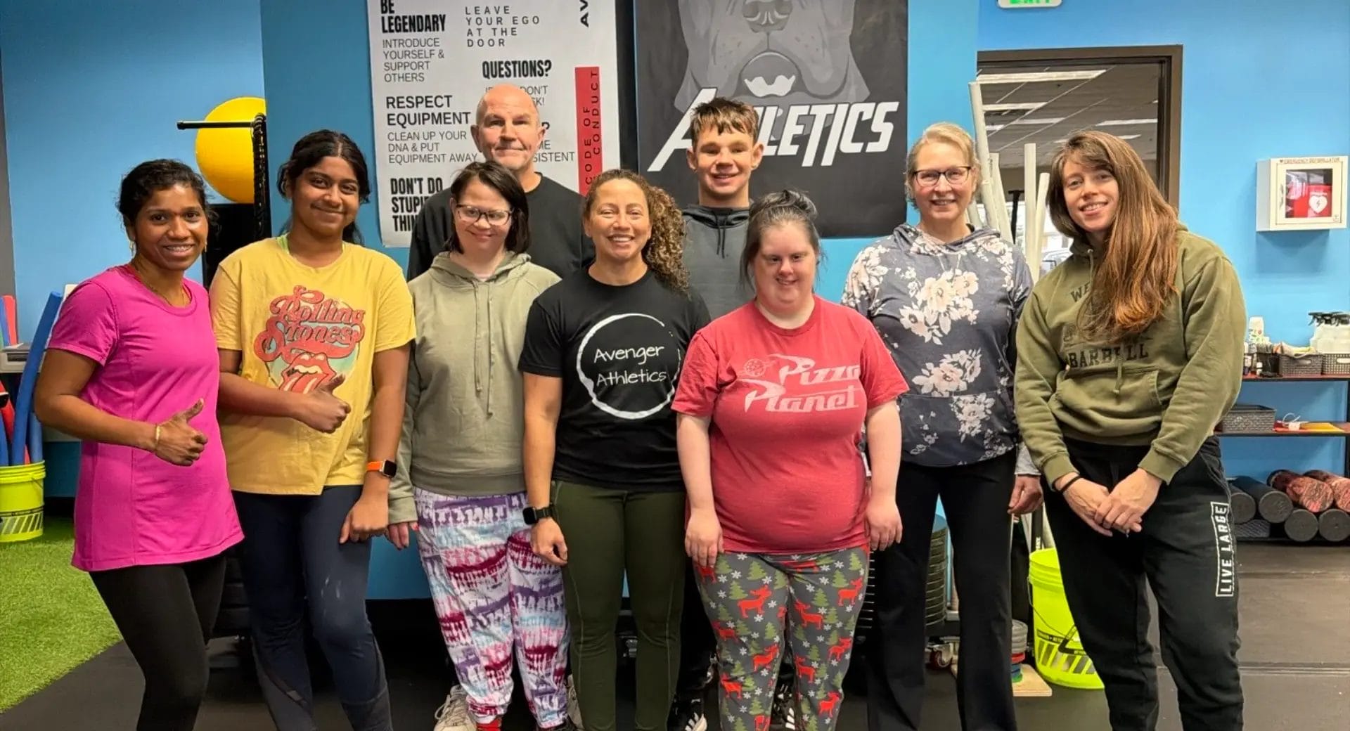 Avenger Athletics gym group photo